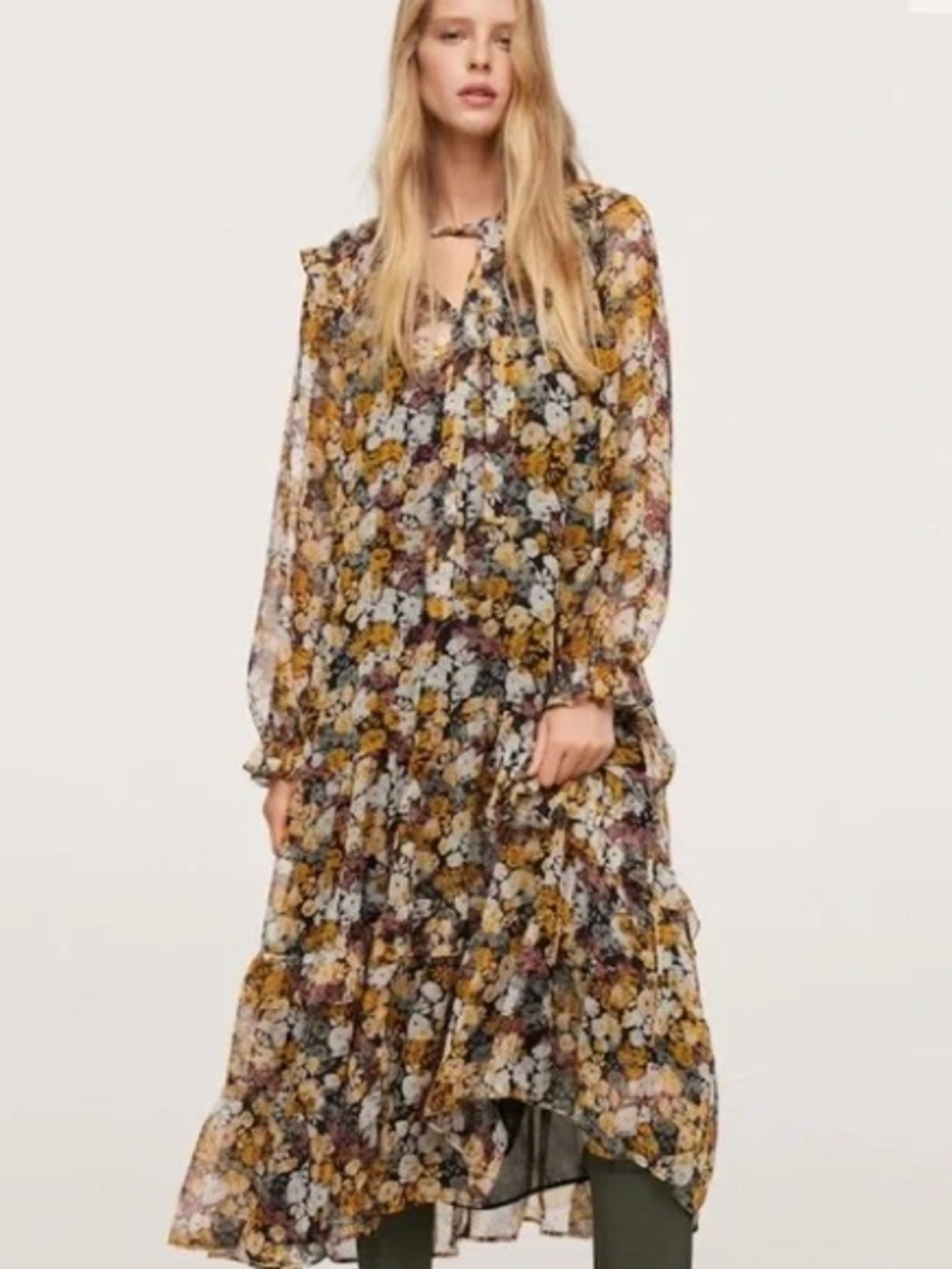 Mango floral print dress